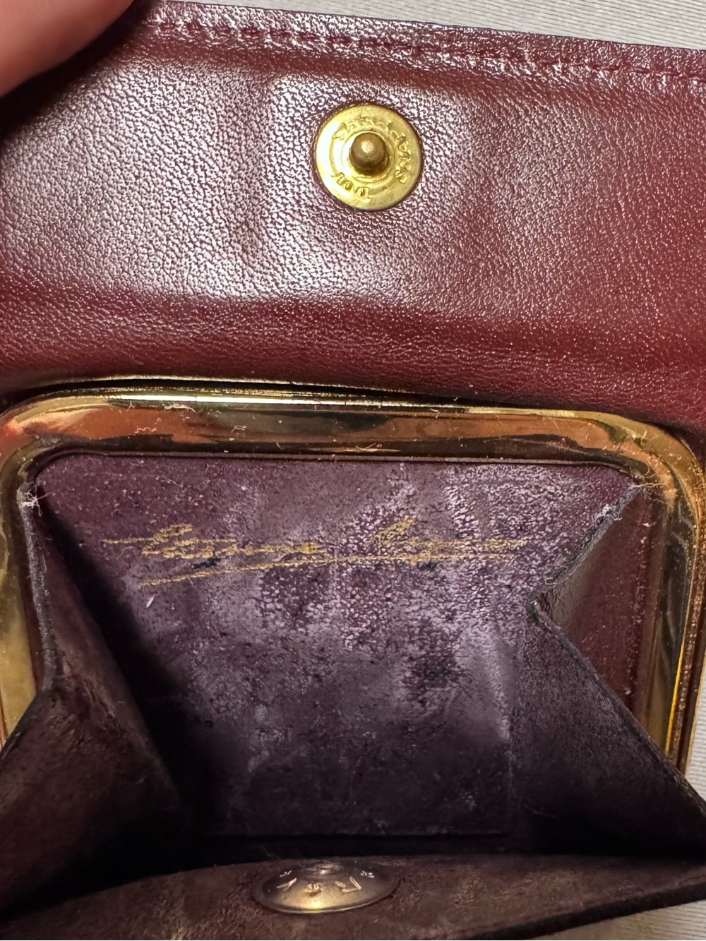 Vintage small ETIENNE AIGNER Leather Coin Wallet Purse Keychain Key Pouch Bag - Picture 5 of 6